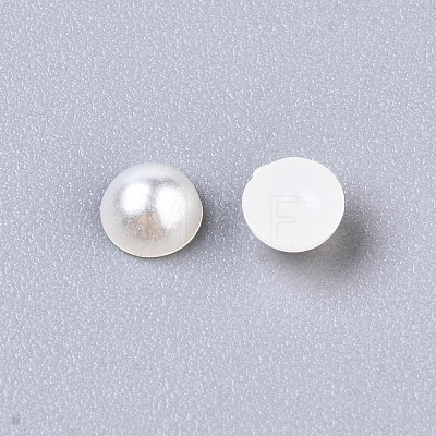 10000pcs ABS Plastic Imitation Pearl Cabochons SACR-S738-4mm-Z24-1