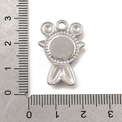 304 Stainless Steel Pave Natural Paua Shell Pendants STAS-C122-21F-01P-1