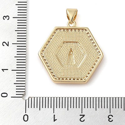 Brass Micro Pave Cubic Zirconia Pendants KK-I712-52G-07-1