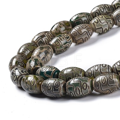 Tibetan Style dZi Beads Strands TDZI-E005-01K-1