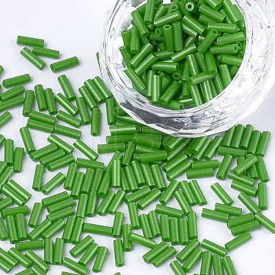 Baking Paint Glass Bugle Beads SEED-S023-10B-02-1