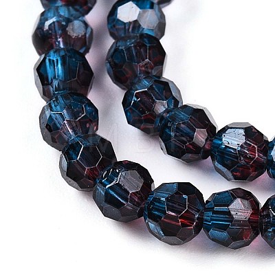 Baking Paint Transparent Glass Beads Strands DGLA-A035-T4mm-A10-1