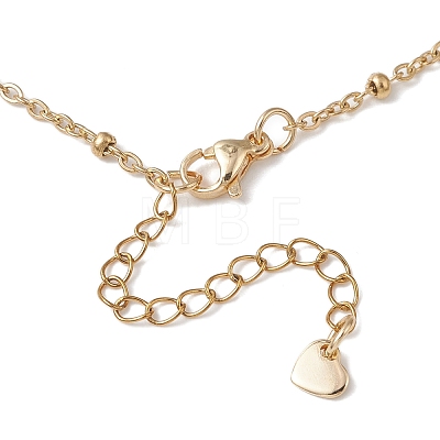 Brass Pave Cubic Zirconia Evil Eye Heart Pendant 304 Stainless Steel Satellite Chain Necklaces for Women NJEW-JN05803-02-1