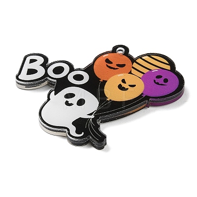 Halloween Theme Double Sided Printed Acrylic Pendants OACR-Z023-02B-1