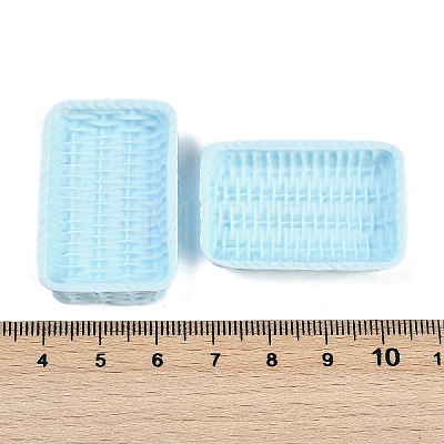 Rattan Basket Resin Cabochons RESI-Q014-07E-1