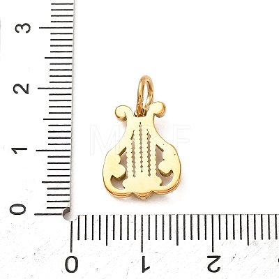 304 Stainless Steel Rhinestone Pendants RB-CBA1537-03G-1