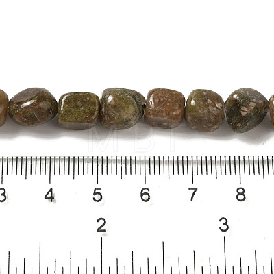 Natural Unakite Beads Strands G-B078-D25-01-1