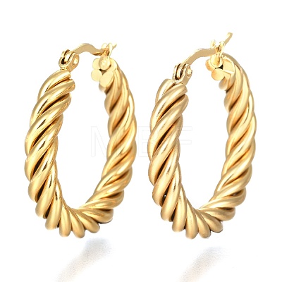 304 Stainless Steel Hoop Earring EJEW-F257-20-1