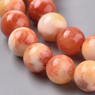 Natural White Jade Beads Strands G-H1625-6mm-PR11-1