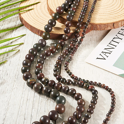 4 Strands 4 Styles Natural Polychrome Jasper & Picasso Stone & Picasso Jasper Bead Strands G-TA0002-16-1