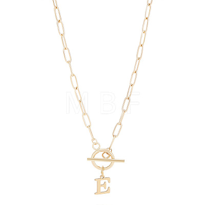 304 Stainless Steel Letter Pendant Necklaces NJEW-LP0001-52E-G-1
