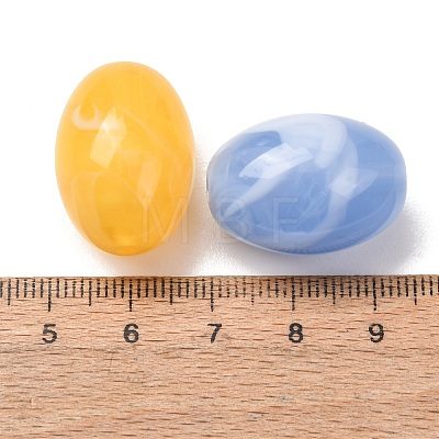 Two-Tone Imitation Gemstone Acrylic Beads AC-CBA7B05-03-1