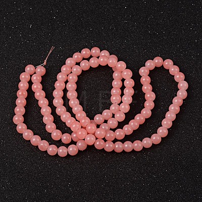 Imitation Jade Glass Beads Strands DGLA-S076-8mm-07-1