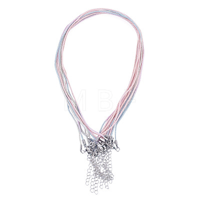 10Pcs Cotton & Metallic Cord Necklace Making NJEW-TAC0054-1