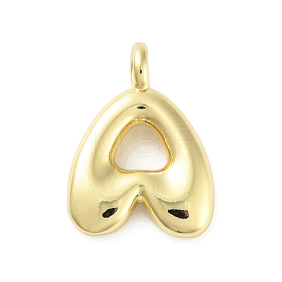 Rack Plating Brass Balloon Letter Pendants KK-C050-01G-1