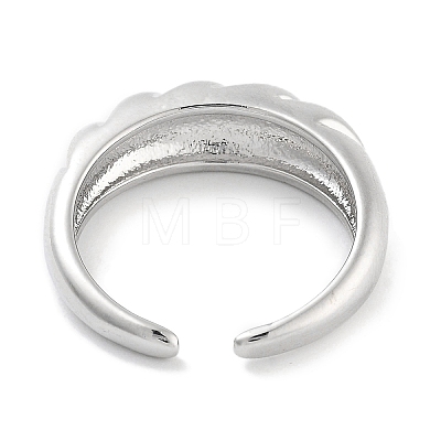 Rack Plating Brass Open Cuff Ring for Women RJEW-Z059-02P-01-1