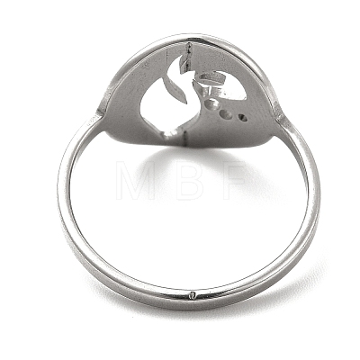 Non-Tarnish 201 Stainless Steel Finger Rings RJEW-G278-06P-1