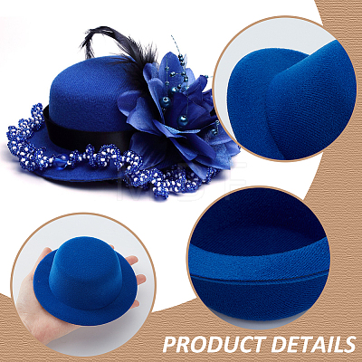 6Pcs 6 Colors EVA Fabric Hat Base DIY-BC0014-06-1