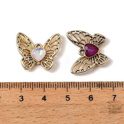 UV Plating Alloy Glass Pendants FIND-K032-42G-1