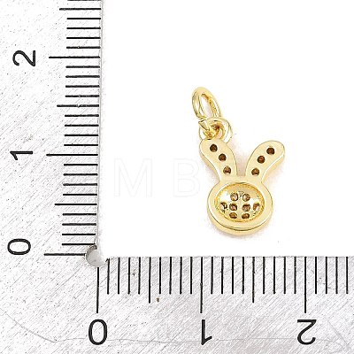 Brass Micro Pave Clear Cubic Zirconia Pendants KK-F938-25E-G-1