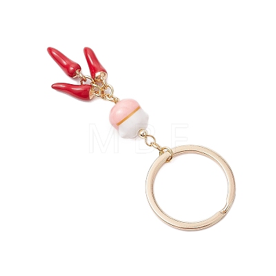 Porcelain & Alloy Enamel Keychain KEYC-JKC01156-07-1