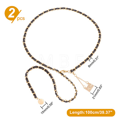 PU Leather Waist Chains AJEW-WH0413-75-1