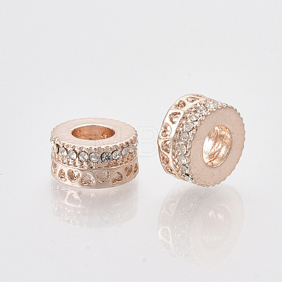 Rose Gold Plated Alloy European Beads MPDL-S067-23-1