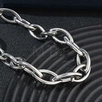 10MM 304 Stainless Steel Horse Eye Link Chain Bracelets SA-CBA2696-27P-1