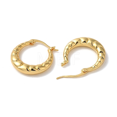 Rack Plating Brass Hoop Earrings for Women EJEW-L224-82G-1