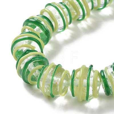 Round Handmade Clear Lampwork Beads Strands LAMP-G150-02A-1