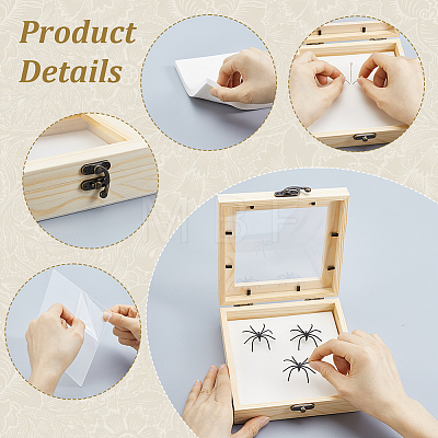 1Pc Wood Storage Display Cases CON-GA0001-42-1