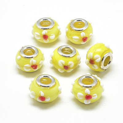 Handmade Lampwork European Beads LAMP-Q029-03B-1