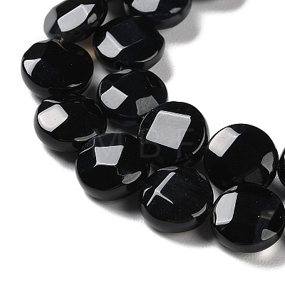 Natural Black Agate Beads Strands G-K357-B01-01-1