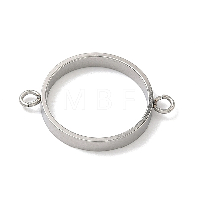 304 Stainless Steel Open Back Bezel Connector Charms STAS-B126-05D-P-1