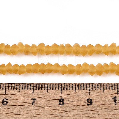 Frosted Transparent Glass Beads Strands GLAA-N016-4mm-24-1
