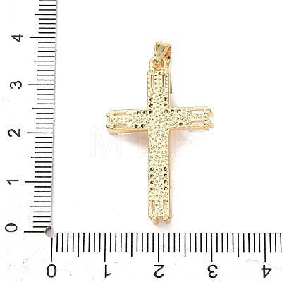 Brass Micro Pave Cubic Zirconia Pendants KK-P352-03A-G-1