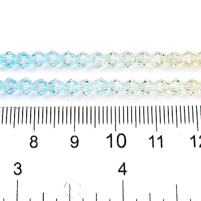 Gradient Color Baking Painted Glass Bead Strands DGLA-A039-T2mm-A012-1