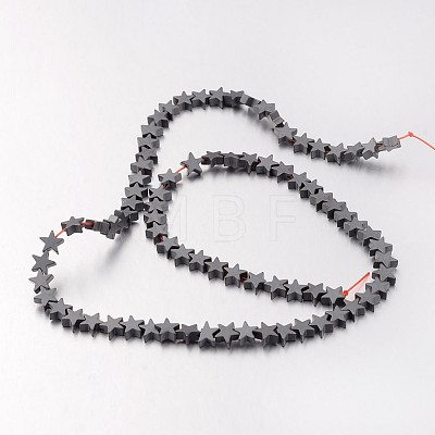 Non-magnetic Synthetic Hematite Bead Strands G-F300-24B-F09-1