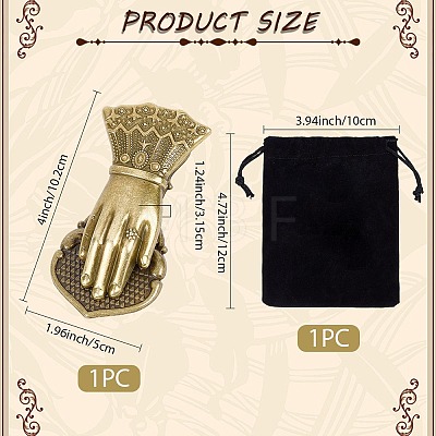 Alloy Hand Shaped Bookmark Clip AJEW-CP0006-94B-AB-1