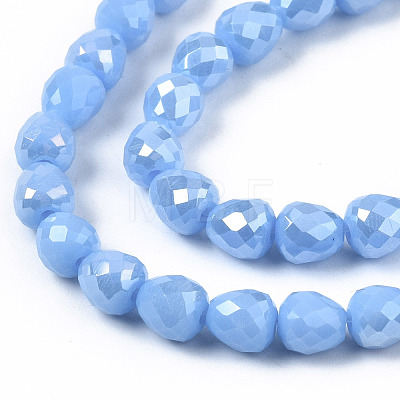 Opaque Glass Beads Strands EGLA-T008-16C-1