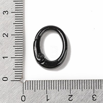 Spray Painted Alloy Spring Gate Rings AJEW-C035-01K-1