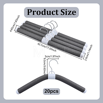 Plastic & Foam Clothes Hangers AJEW-WH0880-01-1
