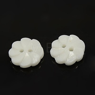 Acrylic Flower 2-Hole Sewing Buttons Scrapbooking Button X-BUTT-E007-A-01-1