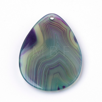 Natural Striped Agate/Banded Agate Pendants G-S208-04-1