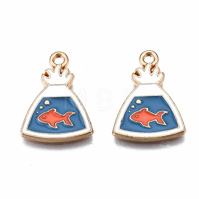 Eco-Friendly Alloy Enamel Pendants X-ENAM-T011-87-NR-1