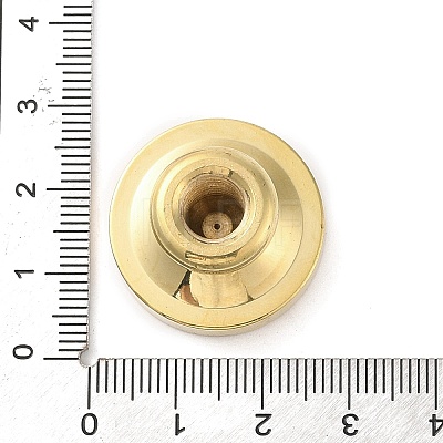 Golden Plated Brass Wax Sealing Stamp Head KK-K363-01G-11-1