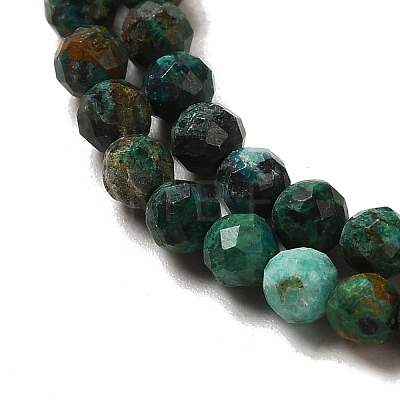 Natural Chrysocolla & Lapis Lazuli Beads Strands G-D463-08B-1