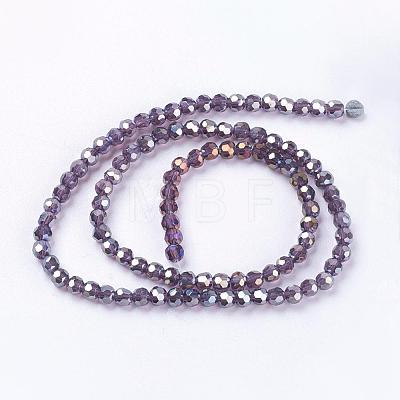 Electroplate Glass Beads Strands EGLA-D021-73-1