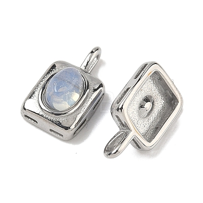 Opalite Rectangle with Oval Charms STAS-L022-516P-06-1