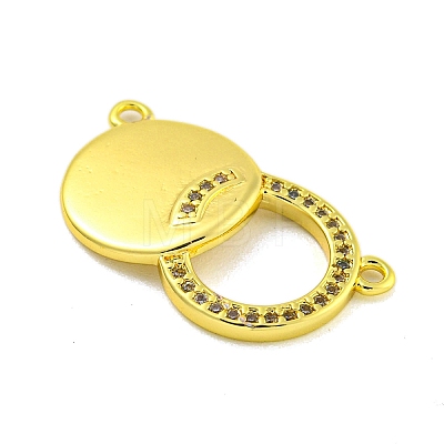 Real 18K Gold Plated Brass Micro Pave Cubic Zirconia Pendant KK-R159-42G-1